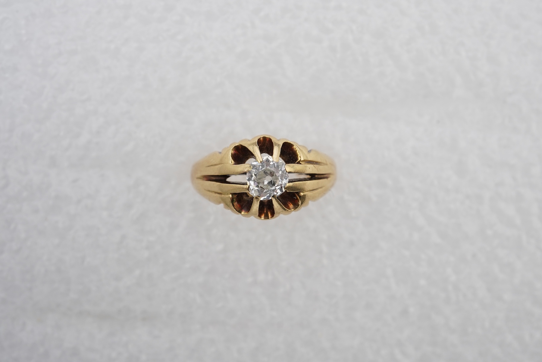 A gold and diamond ring, circa 1966